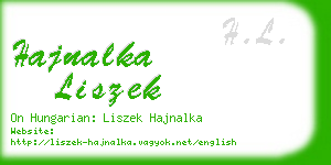 hajnalka liszek business card